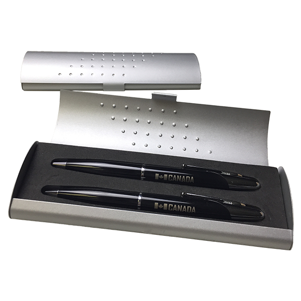 O'Canada Pen and Pencil Set with case (black)