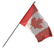 Canadian outdoor flag and wall-mount pole kit