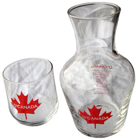 Glass cup and pitcher setperfect for any office or bedroom