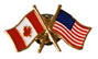 Unity Pin (Canadian flag + your choice of flag from over 40 countries)