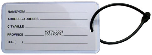 Canada Luggage Tag (plastic back side for your contact info)