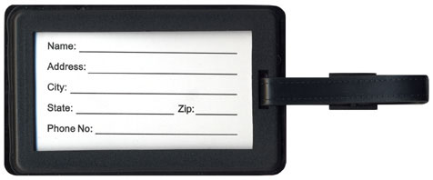 Canada Luggage Tag (rubber back side for your contact info)