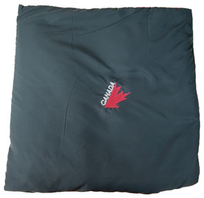Canada Quillow with embroidered half maple leaf (nylon shell)