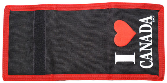 I Love Canada Nylon Wallet (outside - unfolded)
